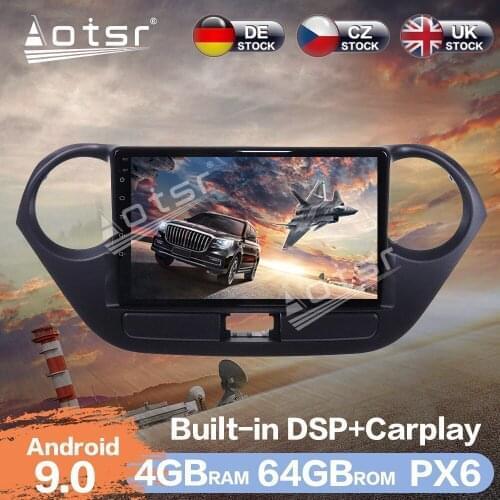 Aotsr 9" Android 9.0 4+64G Car Radio Player GPS Navigation DSP Car Auto Stereo Video HD Multimedia For Hyundai I 10 2013 - 2016