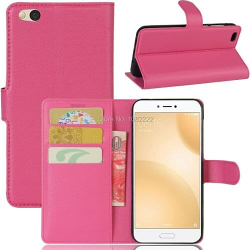 86pcs/lot Lichi grain wallet PU Leather stand+TPU Cover Case with card slot For Xiaomi Mi 5C / Redmi 4X / Redmi Note 4X