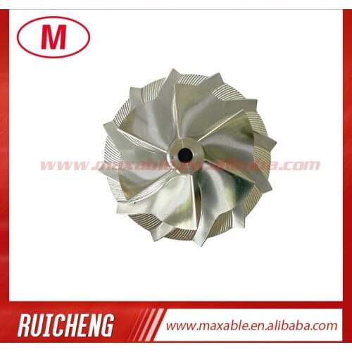 GT15-25 49.70/67.40 mm 6+6 blades Reverse high performance turbocharger billet/milling/aluminum 2618 compressor wheel