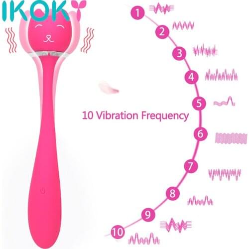 IKOKY 10 Mode Sex Toys for Women Magic Wand Massager Sex Products Erotic Clitoris Stimulation Bendable Vibrator