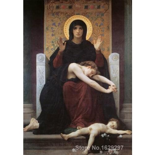 Painting for sale Virgin Comforter by William Adolphe Bouguereau Canvas High quality Hand painted