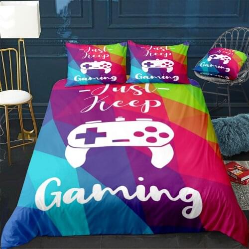 Just Keep Gaming 2 Duvet Cover Twin/Queen/King Size Luxury Comforter Bedding Set With Pillowcase Home Bed Decora Dropshipping