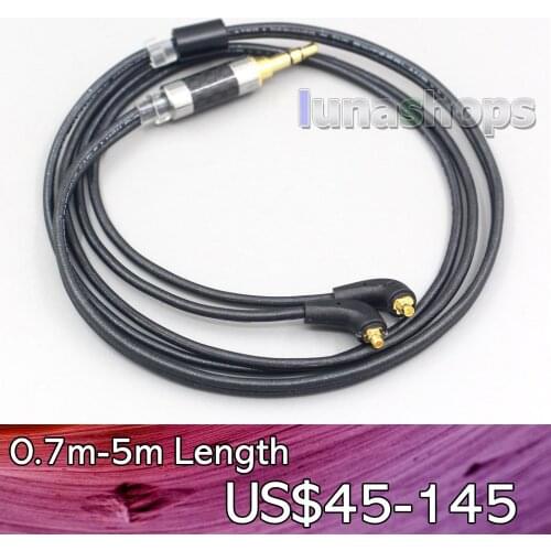 LN007087 2.5mm 4.4mm XLR 3.5mm Black 99% Pure PCOCC Earphone Cable For Etymotic ER4SR ER4XR ER3XR ER3SE ER2XR ER2SE