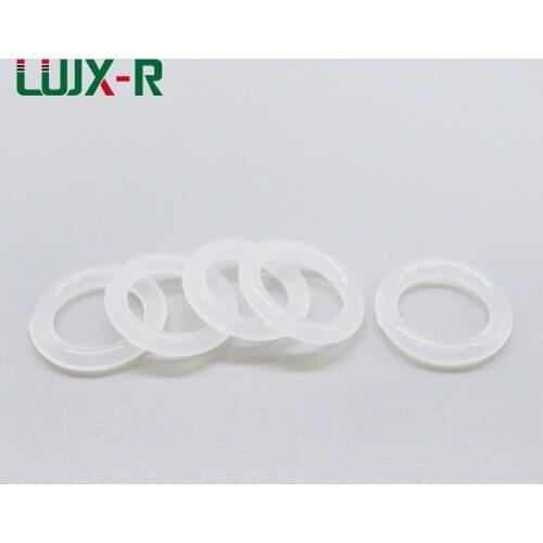 LUJX-R 20pcs Thickness 1.5mm O Ring Seal Silicone Ring OD 4 5 6 8 10 12 14 15 16 18 19 20 21 22 23mm White Washer Sealing O-Ring