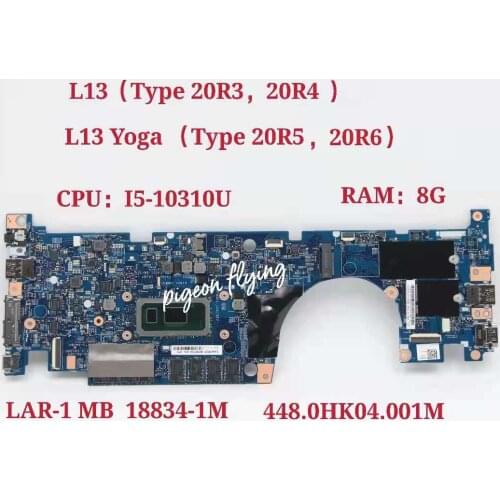 LAR-1 MB for Thinkpad L13 /L13 Yoga Laptop Motherboard CPU:i5-10310U 8+8G 188334-1M 100% Test Ok