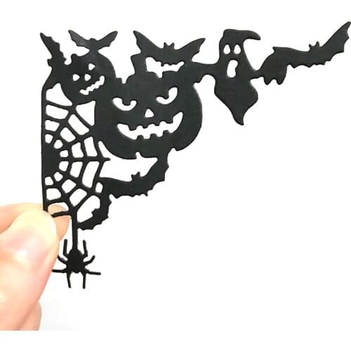 Bat Pumpkin Spider Corner Metal Cutting Dies Stencil Scrapbooking Embossing New Halloween Craft Stamps And Die