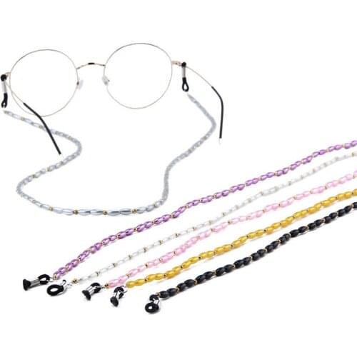 Fashion Reading Glasses Chain Retro Pearl Beads Eyeglass Sunglasses Spectacle Cord Neck Strap String Mask Chain Eye wear