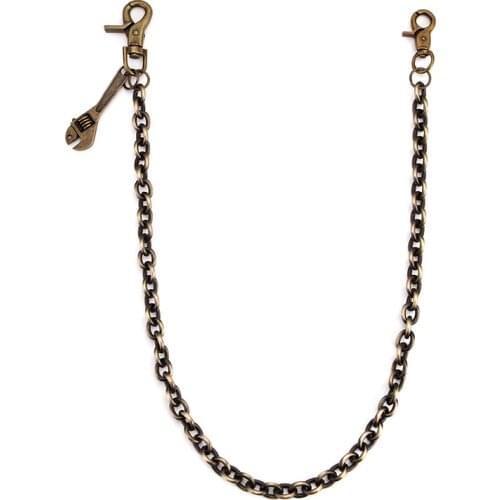 Men Jewelry Wrench Biker Belt Chain Punk Heavy Metal Hip Hop Gothic Rock Pants Trousers Jean Wallet Mens Waist Key Chain DR105