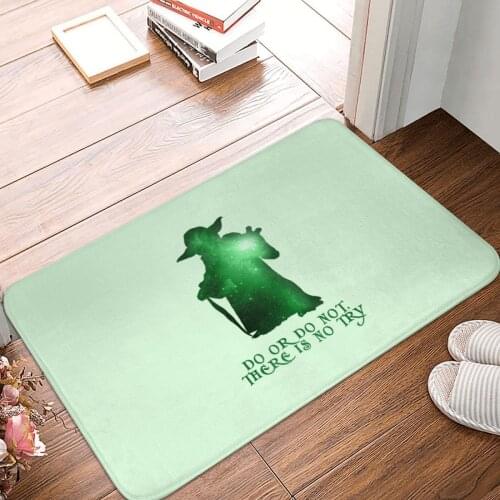 Do Or Do Not There Is No Try Doormat Carpet Mat Rug Polyester PVC Anti-slip Floor Decor Bath Bathroom Kitchen Living Room 40x60