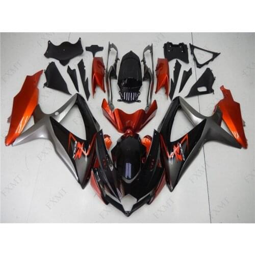 For Suzuki GSXR600 08 10 Fairing GSX R 750 08 10 Fairing Kits GSXR 750 600 2008 - 2010 K8 Bodywork Orange Silver Black