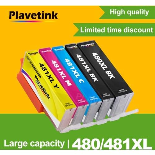 Plavetink PGI-480 CLI-481 XL Ink Cartridge for Canon Pixma TR7540 TR8540 TS6140 TS8140 TS9140 Printer Compatible Cartridges