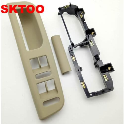 SKTOO 3pcs Interior Door Window Switch Control Panel Bezel Door Handle Trim + Base 3B1 867 171 E for VW Passat B5 Golf MK4 Jetta