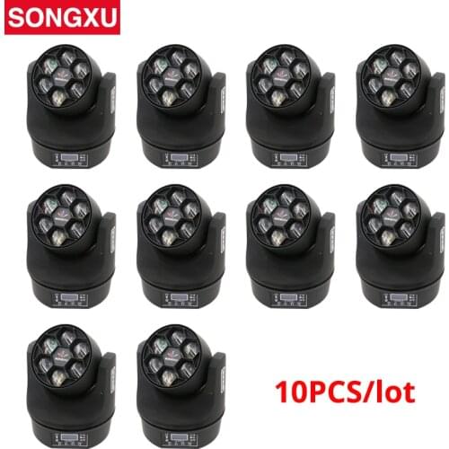 SONGXU 10pcs/lot 6x15W RGBW 4in1 Mini Bee Eyes Moving Head Washer Beam Light /SX-MH0615A