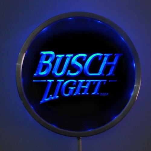Rs-a0088 Busch Light Beer LED Neon Round Signs 25cm/ 10 Inch - Bar Sign with RGB Multi-Color Remote Wireless Control Function