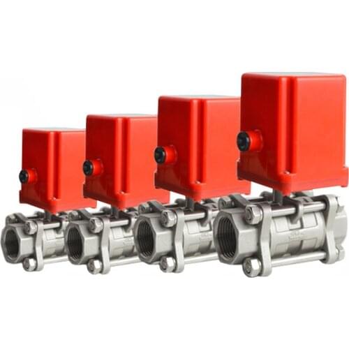 DN40 High Temperature Electric SS316 Ball Valve Miniature Straight Through Electric Valve Ceramic Core With Position Feedback