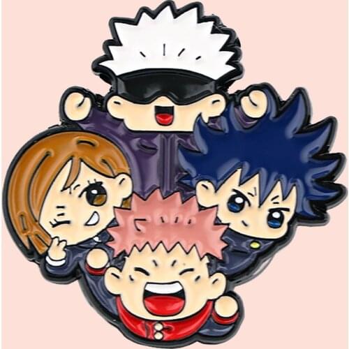 ZF2938 Anime Boy Jujutsu Kaisen Clothing Accessories Enamel Pin Brooch Creative Cartoon Denim Coat Lapel Badge Jewelry Gift
