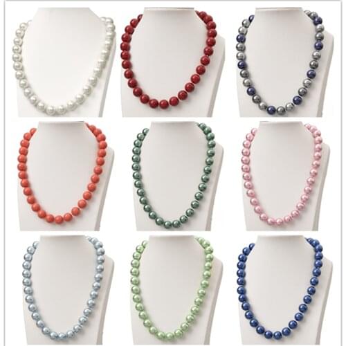 Pearl Necklaces For Women 12mm14mm Simulated Pearl Chain Necklace Collier Femme Choker Wedding Bridal Jewelry Party Gifts Bijoux