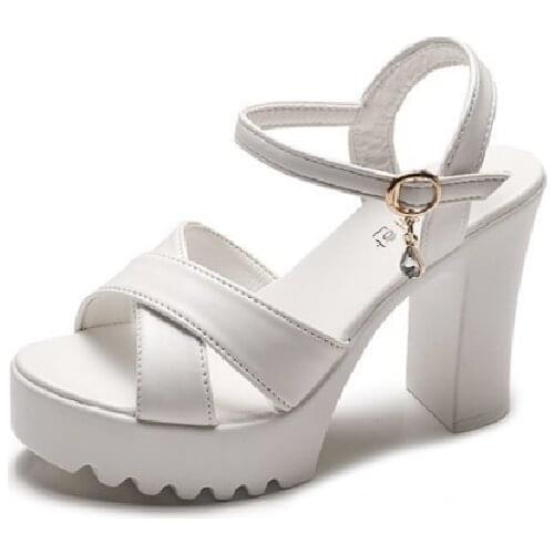 Womens Sandals 2020 Womens Sandals Buckled Wedge Sandals Sexy Fishbill Heels Wedge Zapatos De Mujer buty damskie