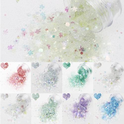 1 Box Star Dust Butterfly Dream Mixed Nail Glitter 3D Laser Pigment Powder Colorful Flakes Nail Sequin Nail Decorations