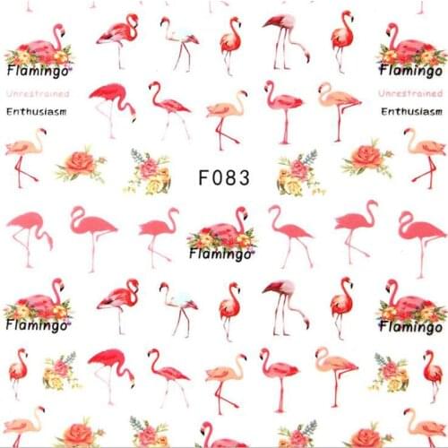1 Sheet Ultrathin (12x7.5cm) 3D Nail Stickers Flower/Flamingo Image Transfer Decal Gold Adhesive Sticker Nail Art Decorations