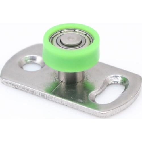 1pc Sliding door locator 15mm wooden door swing stop alloy partition guide wheel folding door lower wheel positioning wheel