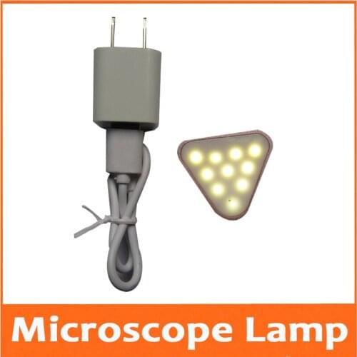 1PC USB White LED Light Lighting Bottom Light Lamp Source Biological Microscope Stereo Microscope with 10pcs LED Lamps