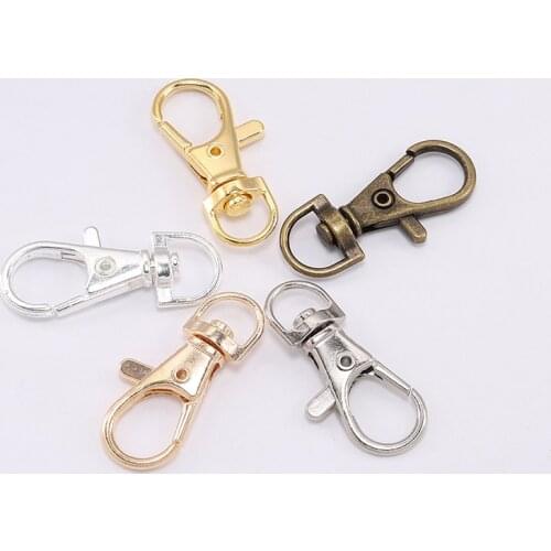 10Pcs/Lot KC Gold Bronze Color Metal Lobster Clasp Hooks Connector For DIY Making Key Chain Jewelry Findings Accessories