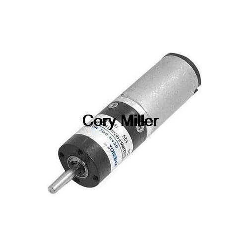 DC 12V 55RPM 4mmx16mm Shaft 2 Pins 22mm Dia Electric Geared Motor Black