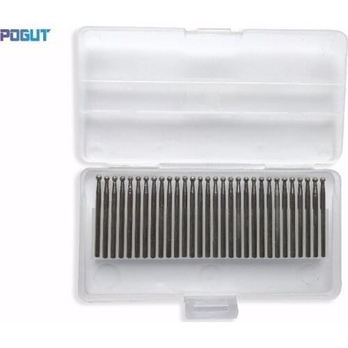 30pcs/lot Diamond Round Ball BURS Dremel Accessories 3mm Shank Rotary Tool Drill Bit for grinding jade, stone, marble, glass