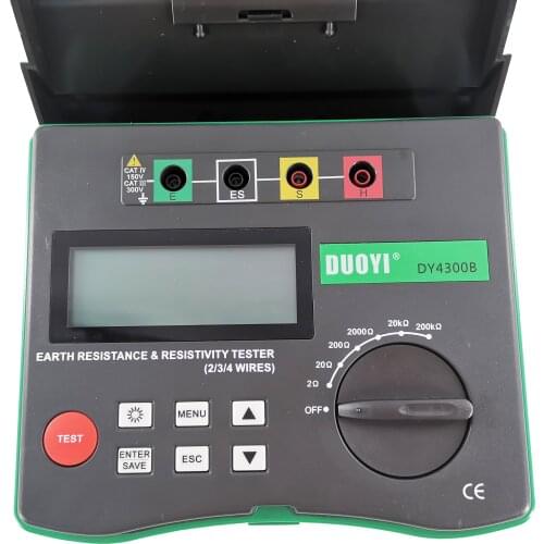 DY4300 4-Terminal Digital Ground Resistance Tester of Soil Resistivity Tester