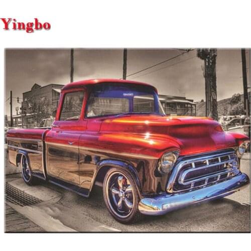 5d round Diamond embroidery Pickup truck cross stitch diamond mosaic sale diy Diamond painting full square happy birthday gift
