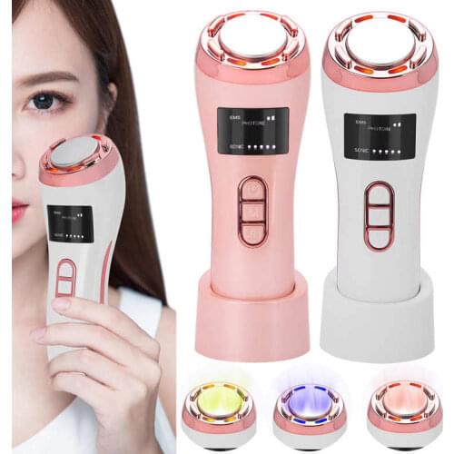 7-In-1 Hot Cold Compress EMS Photon Therapy Light Ion Imports Skin Rejuvenation Machine Anti-aging Skin Lifting Face Care Tools