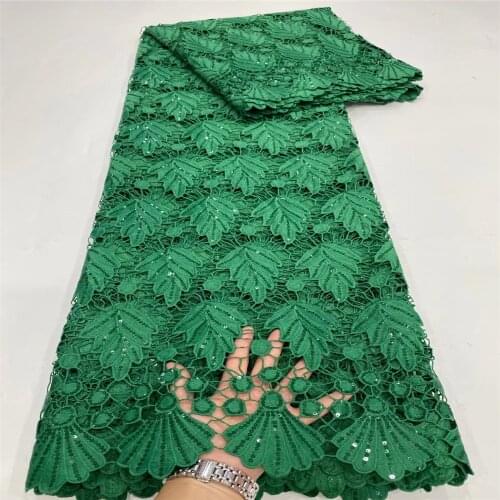 African Laces Fabric Embroidered Nigerian Guipure French Cord Lace Fabric High Quality Beaded French Net Laces DP47