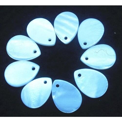 30pcs natural shell beads teardrop shape 13x18mm women bracelets making accessories freshwater mother of pearl loose beads finds