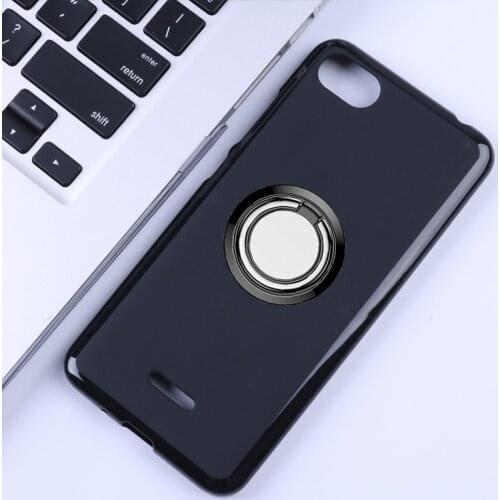 For Redmi 6A Back Ring Holder Bracket Phone Case Cover Phone TPU Soft Silicone Cases for Xiaomi Redmi 6A 5.45"