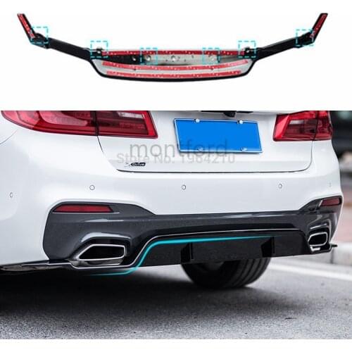 For BMW G30 G31 New 5 Series 530i 540i 2017 2018 ABS Plastic Rear Bumper Diffuser Bumper Lip spoiler Protector Car Styling