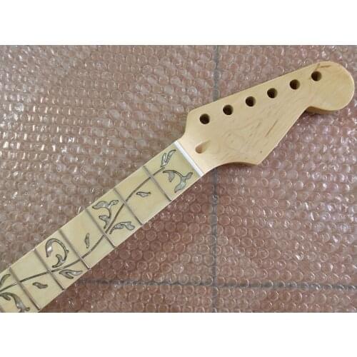 Guitar Neck for ST Replacement 24 Fret Maple maple fingerboard Gloss Finish