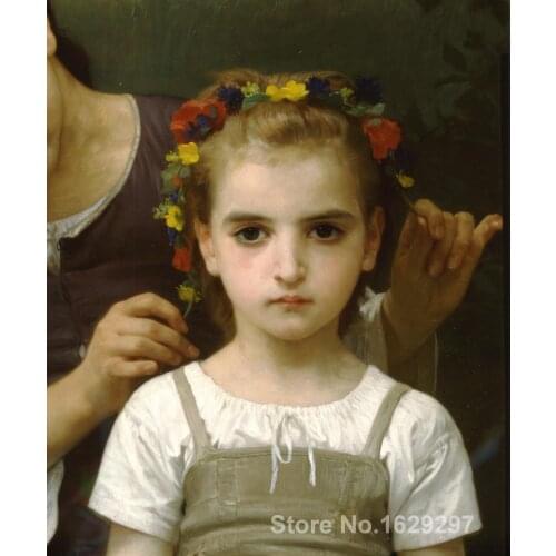 Art oil Painting Adornment fields by William Adolphe Bouguereau High quality Handmade