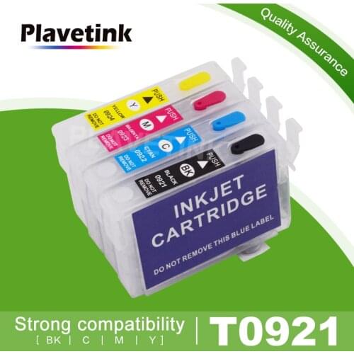 Plavetink 4 Color T0921 92N Refillable Ink Cartridge For Epson Stylus CX4300 C91 T26 T27 TX106 TX109 TX117 TX119 with ARC chips