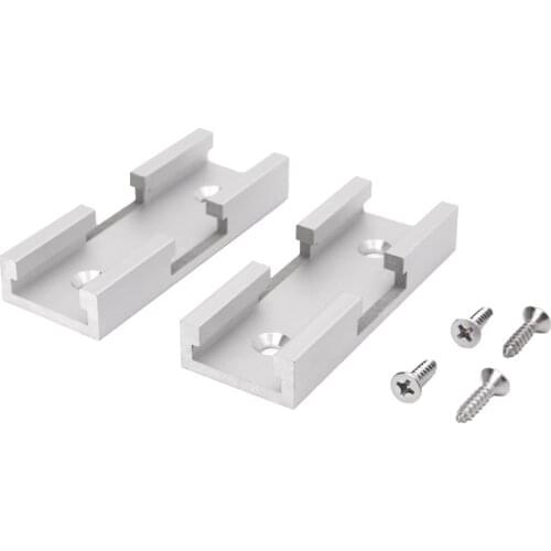 2Pcs T-Track Intersection Kit Aluminum T-Slot Connecting Parts Woodworking Tools
