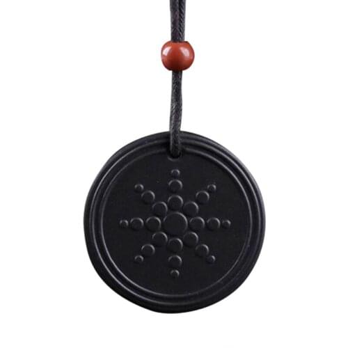 Unisex Round Sun flower Power Rope Chain Necklaces Women Jewelry Health Pendant Men Volcanic Stone Boy Girl Gift 2021