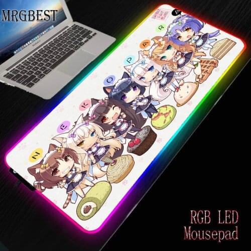 MRGBEST Suitable for Notbook XXL Mouse Pad Anime Cute Girl Mousepad Laptop Keyboard Game r RGB LED USB Mat 900x400X4mm