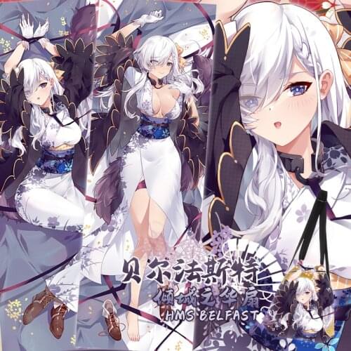 Anime Azur Lane HMS Belfast Saint Louis Sexy Dakimakura Hugging Body Pillow Case Otaku Throw Pillow Cushion Pillow Cover Gifts