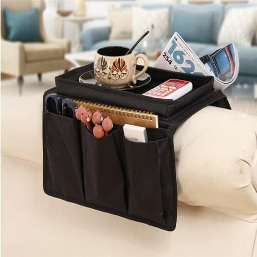 New Sofa Armrest Organizer with 4 Pockets&Cup Holder for TV Remote Control