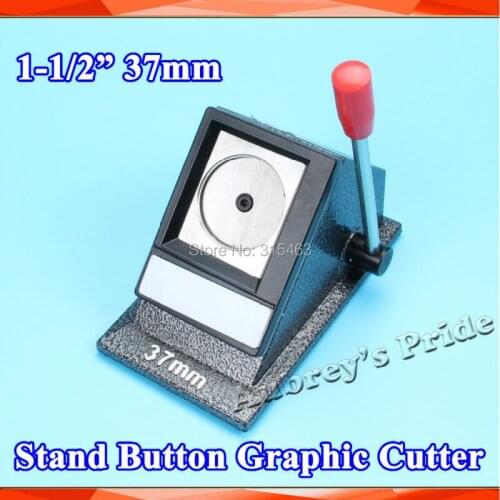 NEW Heavy Duty Manual 1-1/2" 37mm Multi Sheets Stand Paper Graphic Punch Die Cutter for Pro Button Maker