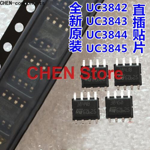 10pcs SMD straight Insert Imported brand new original 3842B 3843B 3844B UC3845 UC3842 UC3843 UC3844