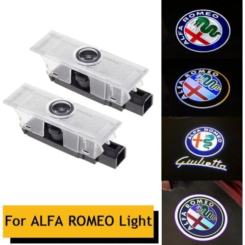 Projecteur Laser de bienvenue lumière de bienvenue pour porte de voiture Logo ombre fantôme pour Alfa Romeo 159 giuletta MITO