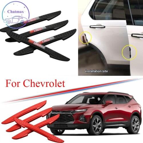 Car Door Bumper Trim Universal For Chevrolet Cruze Malibu Explorer 4Pcs PVC Anti-Collision Strip Protector Strip