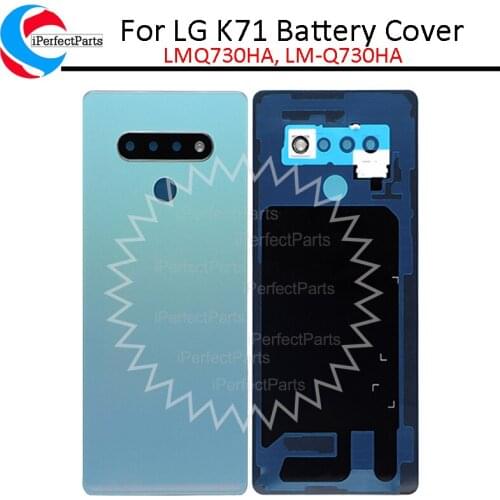 For LG K71 Battery Back Cover Rear Door For LG K71 LMQ730HA, LM-Q730HA Rear Panel Door with Camera Lens