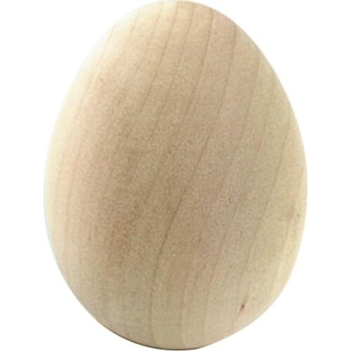 DIY Hand Painted Simulation Wooden Egg Play HouseToy Pretend Play Toys For Children Easter Christmas Gifts 1pc